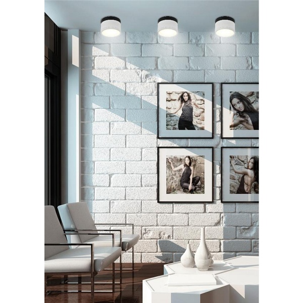 Lampa Sufitowa Tuba 9W Led 4000K Biały+Czarny Śr. 8,8 Cm Candellux