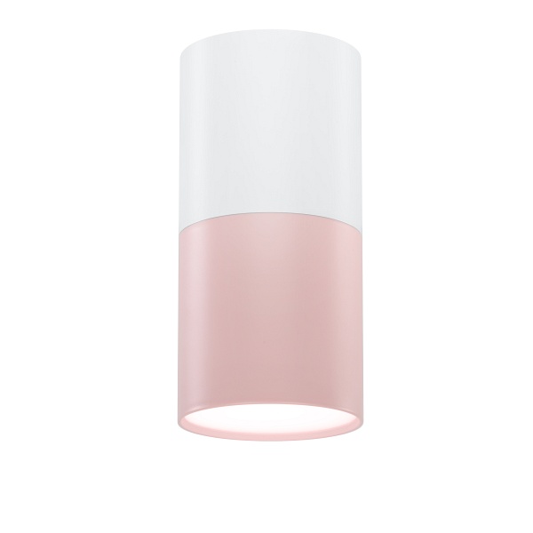 Oprawa Sufitowa Tuba 1X50W Gu10 Różowy+Biały Śr. 5,8 Cm Candellux