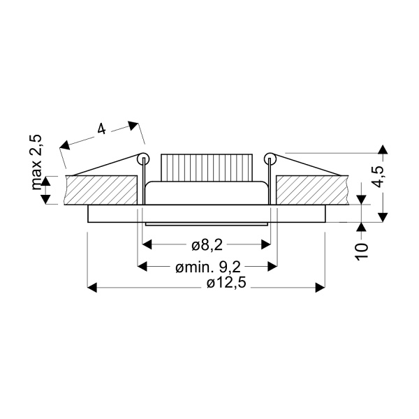 Ssp-26 Ch/Tr+Wh 10W Led 230V Ring Led Biały Oczko Sufitowe Lampa Sufitowa Okrągła Szlif Szkło Transparentne Candellux