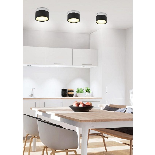 Lampa Sufitowa Tuba 9W Led 4000K Czarny+Biały+Śr. 8,8 Cm Candellux