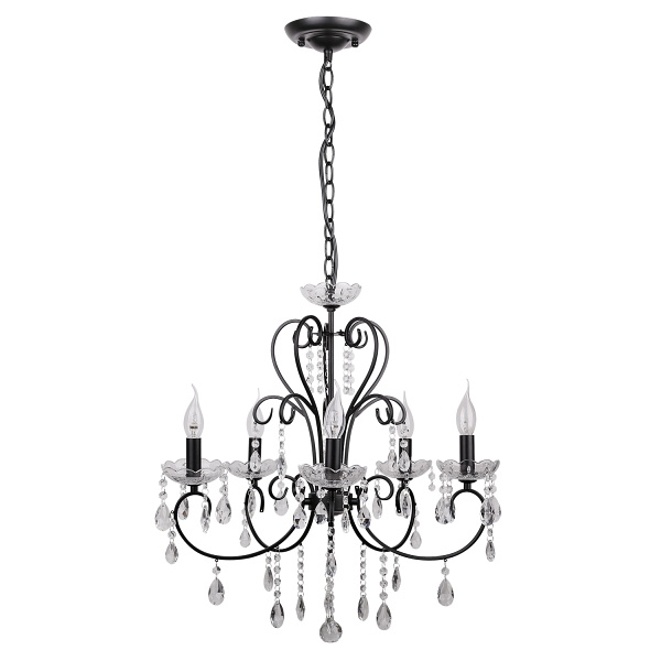 Aurora Lampa Wisząca 5*40W E14 Czarny Candellux