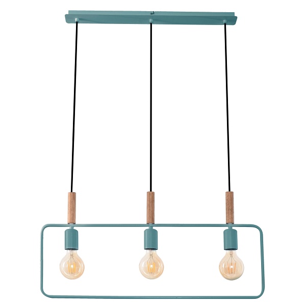 Frame Lampa Wisząca 3X60W E27 Miętowy Candellux