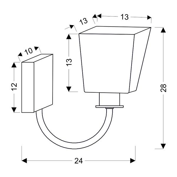 Schubert Kinkiet 1X40W E27 Czarny Candellux