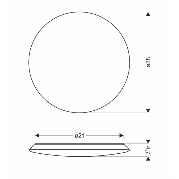 Lampa Sufitowa Mega Plafon 28 18W Led 4000K Biały Candellux