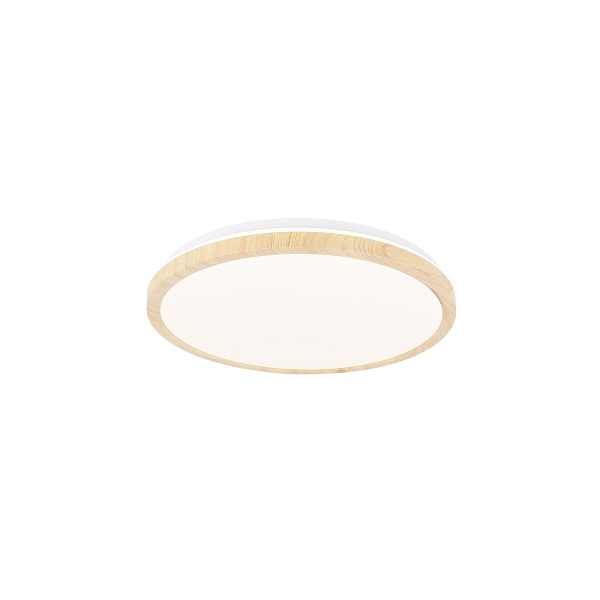 Lampa Sufitowa Gandava Plafon 18W Led Biało Drewniany 4000K Candellux