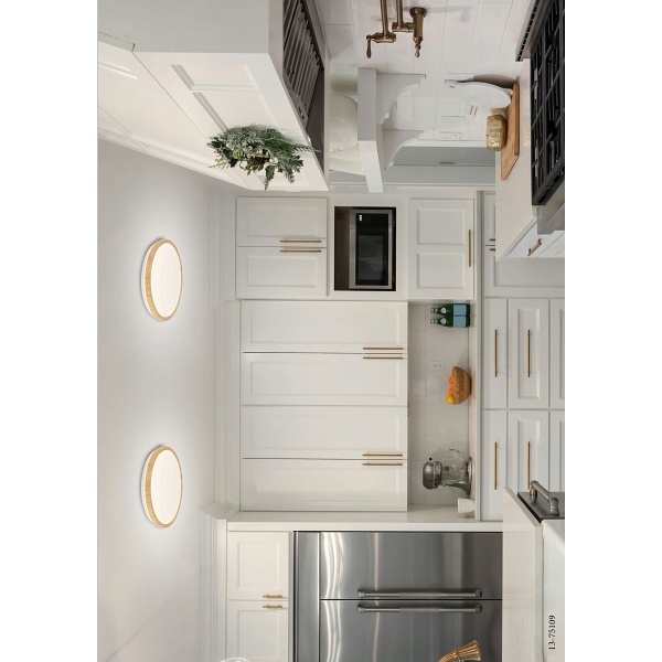 Lampa Sufitowa Gandava Plafon 18W Led Biało Drewniany 4000K Candellux