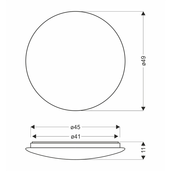 Magnus Lampa Sufitowa Plafon 36W Led 49Cm Klosz Biały 4000K Candellux