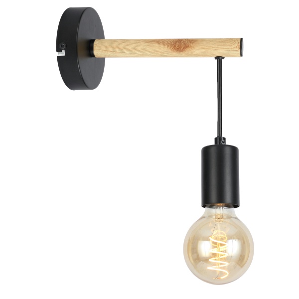 Izzy Lampa Kinkiet 1X60W E27 Czarny Candellux