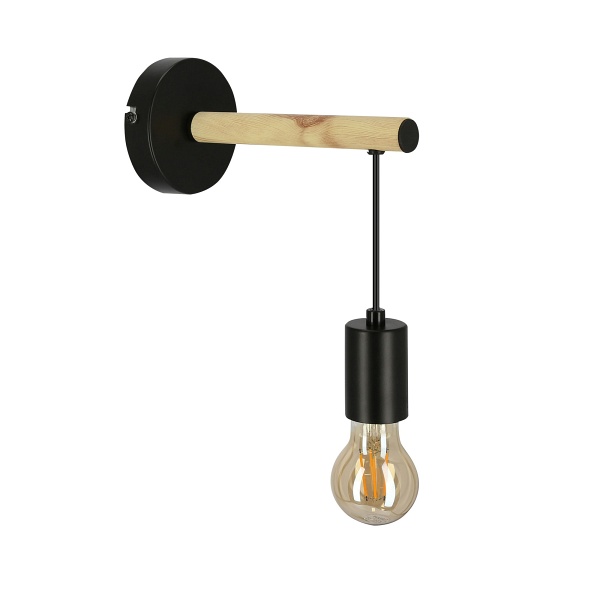 Izzy Lampa Kinkiet 1X60W E27 Czarny Candellux