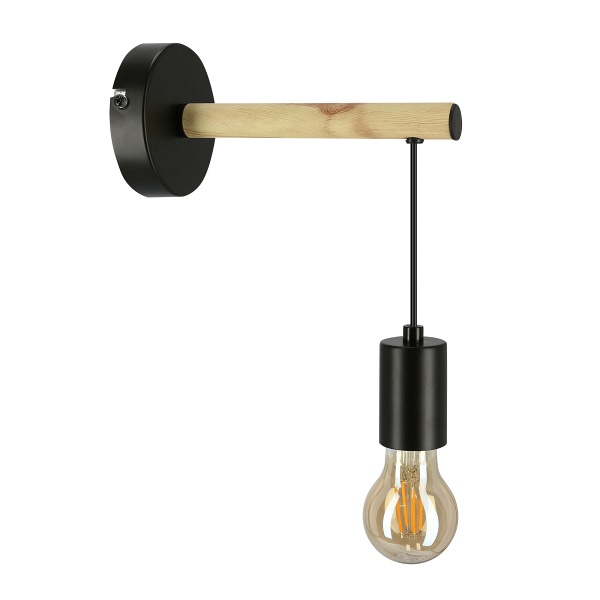 Izzy Lampa Kinkiet 1X60W E27 Czarny Candellux