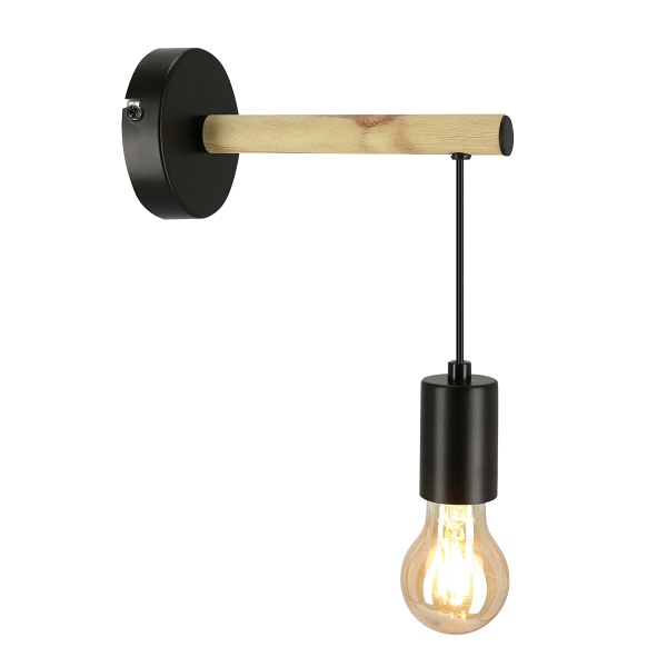 Izzy Lampa Kinkiet 1X60W E27 Czarny Candellux