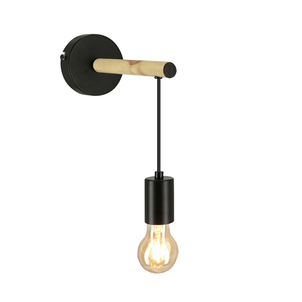 Izzy Lampa Kinkiet 1X60W E27 Czarny Candellux