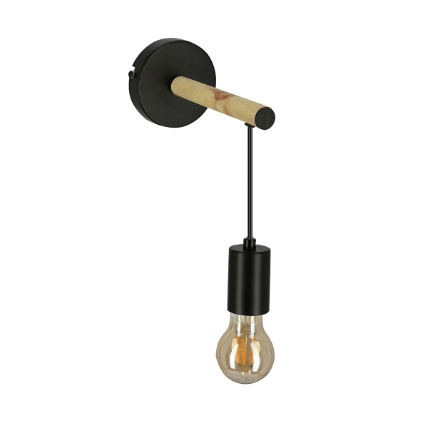 Izzy Lampa Kinkiet 1X60W E27 Czarny Candellux