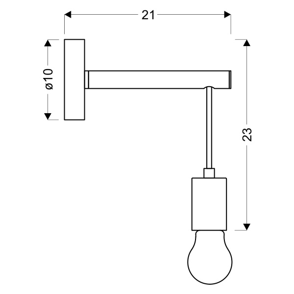 Izzy Lampa Kinkiet 1X60W E27 Czarny Candellux