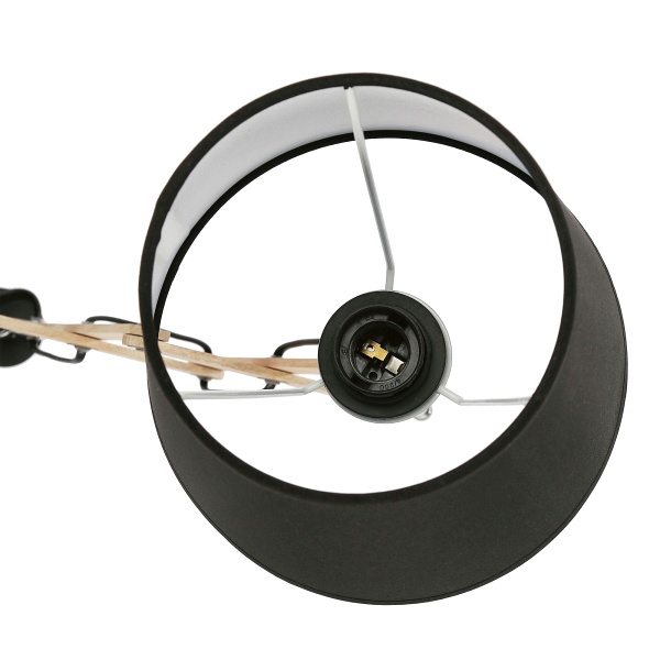 Lampa Kinkiet Mito Chrom 1X40W E27 Abażur Czarny Candellux