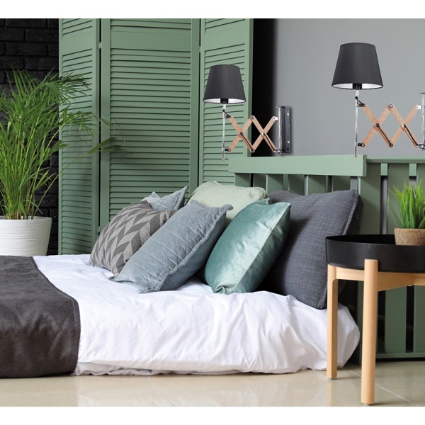 Lampa Kinkiet Mito Chrom 1X40W E27 Abażur Czarny Candellux