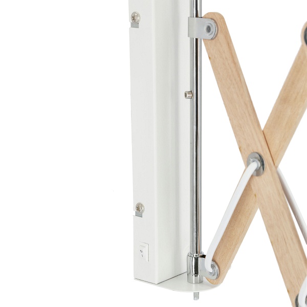 Lampa Kinkiet Mito Chrom 1X40W E27 Abażur Biały Candellux