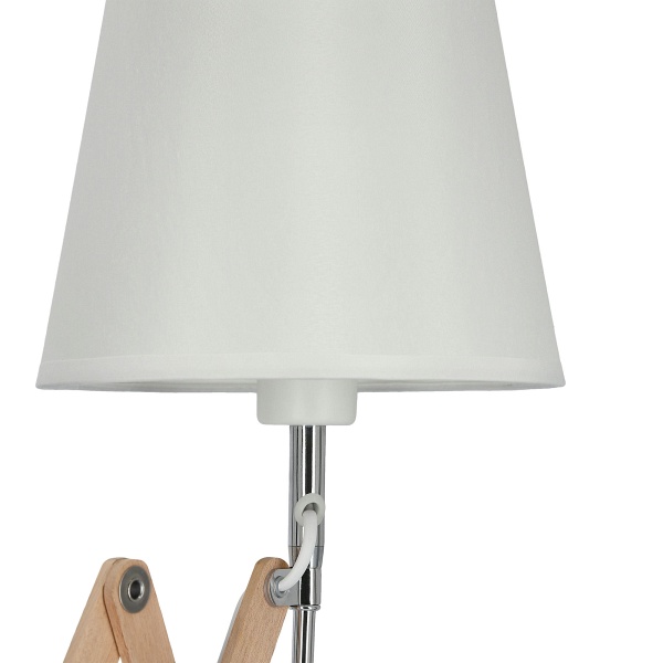 Lampa Kinkiet Mito Chrom 1X40W E27 Abażur Biały Candellux