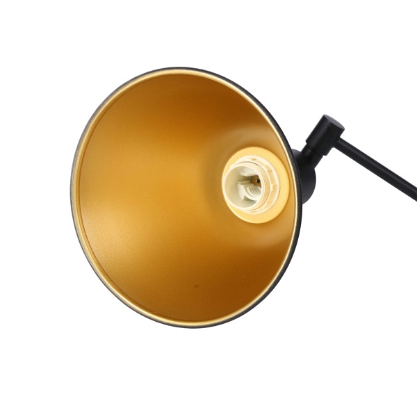 Copenhagen Lampa Kinkiet 1X40W E14 Czarny Śrdek Złoty Candellux