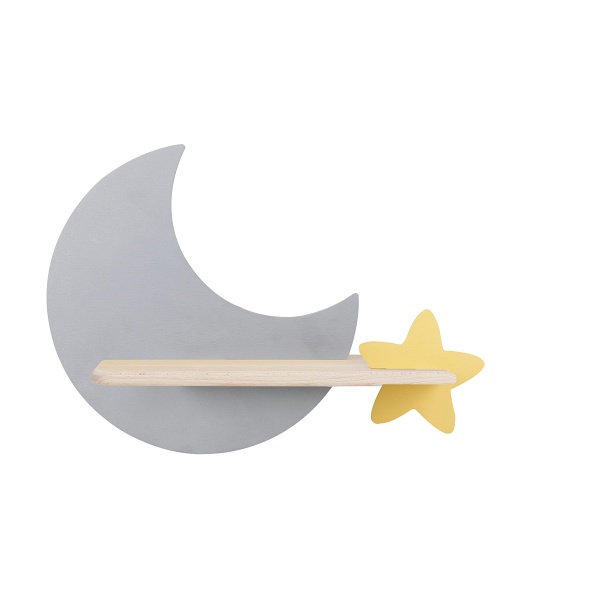 Lampa Moon Kinkiet Ścienny 5W Led Iq Kids Szary+Złoty Candellux