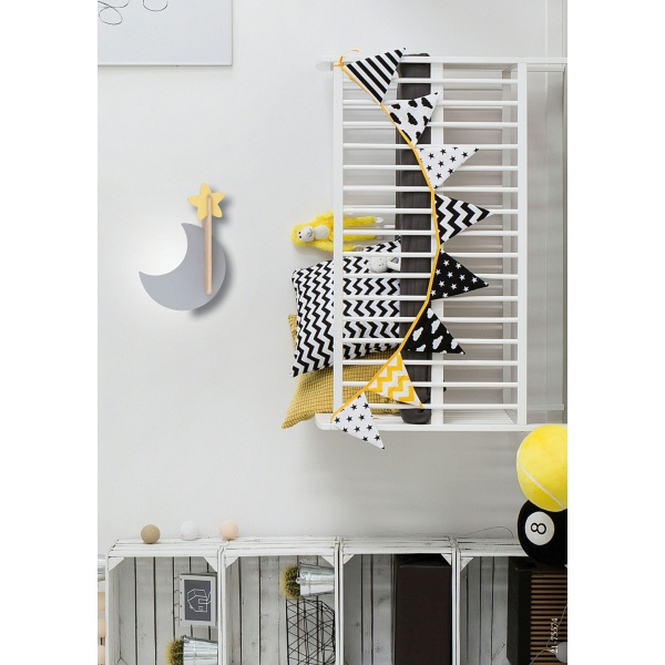 Lampa Moon Kinkiet Ścienny 5W Led Iq Kids Szary+Złoty Candellux