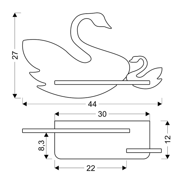Lampa Swan Kinkiet Ścienny 5W Led Iq Kids Candellux
