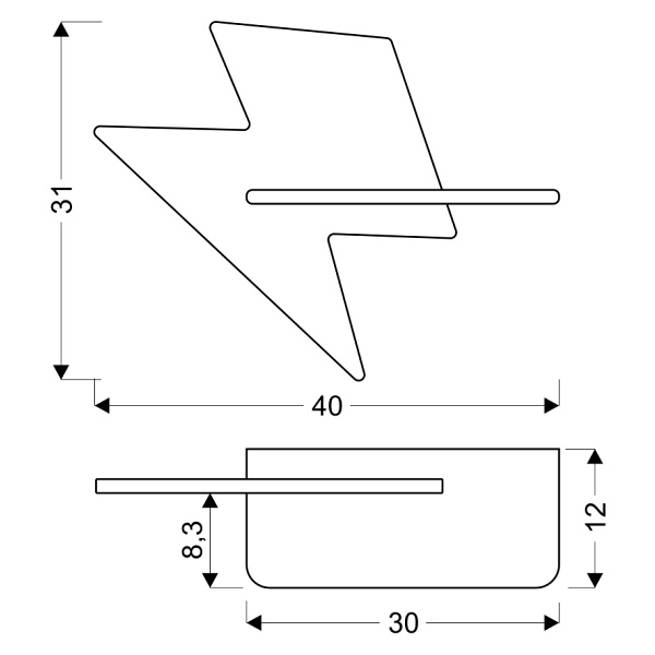 Lampa Lightning Kinkiet Ścienny 4W Led Iq Kids Candellux