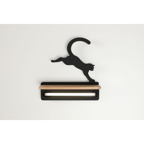 Lampa Cat Kinkiet Ścienny 5W Led Iq Kids Skaczący Czarny Candellux