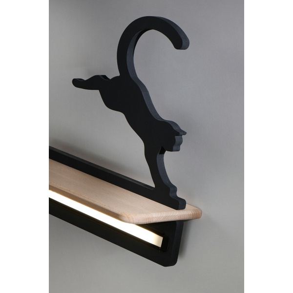 Lampa Cat Kinkiet Ścienny 5W Led Iq Kids Skaczący Czarny Candellux