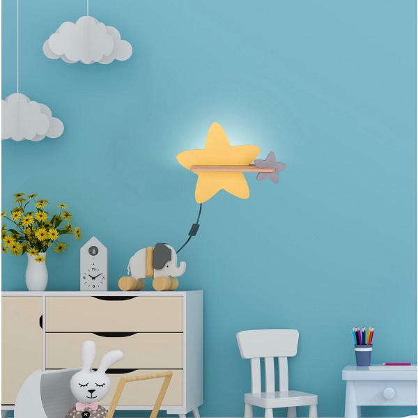 Star Lampa Kinkiet Ścienny 5W Led Iq Kids Z Przewodem Z Wł. I Wtyczką Candellux