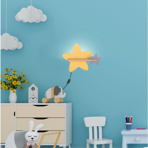 Star Lampa Kinkiet Ścienny 5W Led Iq Kids Z Przewodem Z Wł. I Wtyczką Candellux