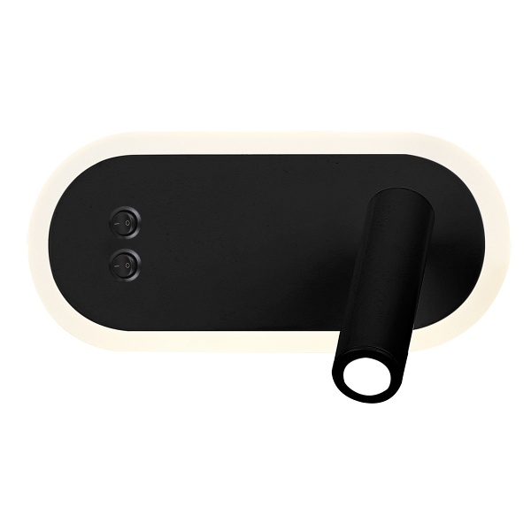 Miracle Lampa Kinkiet 6W+3W Led Czarny Mat Candellux