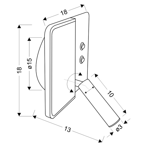 Alma Lampa Kinkiet 6W+3W Led Biały Candellux