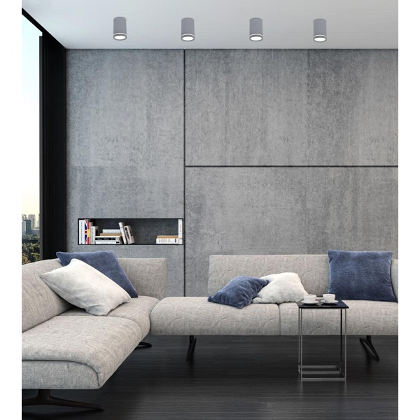 Tuba Lampa Sufitowa 1X15W Gu10 6,8/10 Szary Candellux