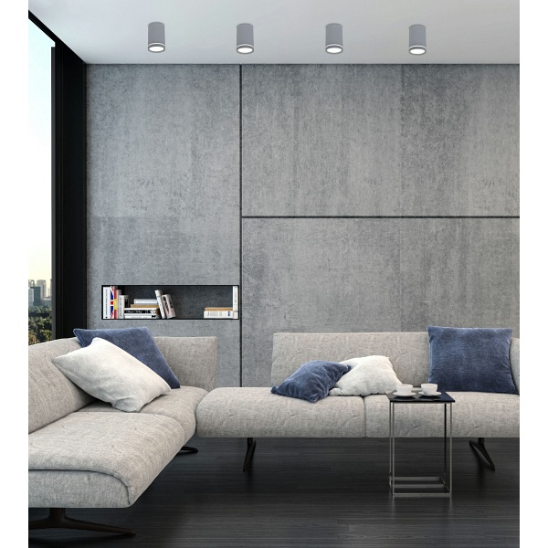 Tuba Lampa Sufitowa 1X15W Gu10 6,8/10 Szary Candellux