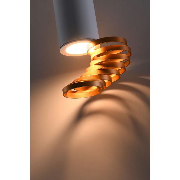 Tuba Lampa Sufitowa 1X15W Gu10 6/20 Złoty+Biały Candellux