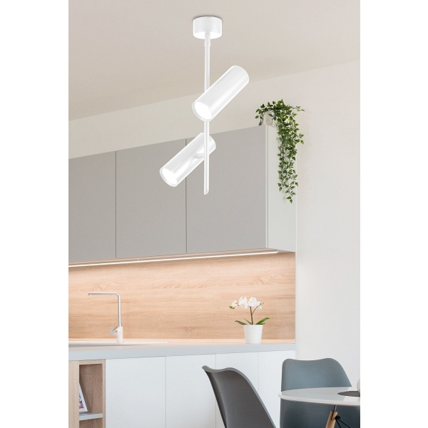 Lampa Wisząca Tuba 2X5W Led Biały 4000K Candellux