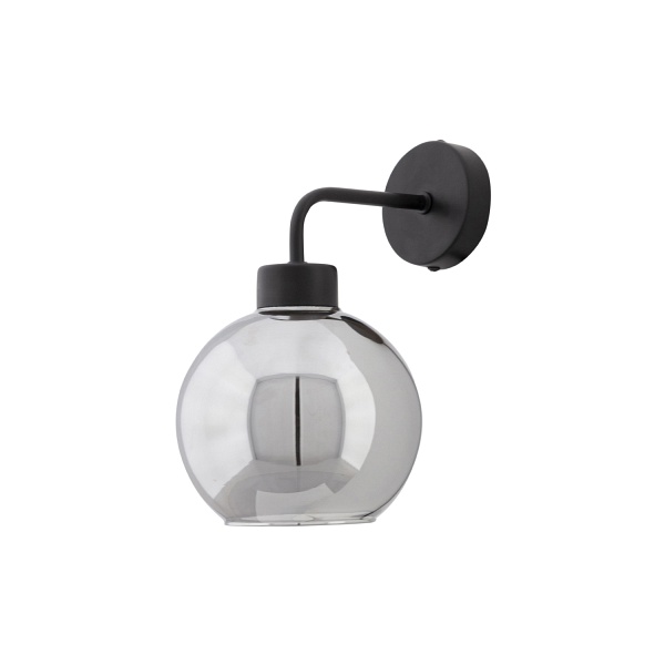 Lady Lampa Kinkiet Czarny 1X40W E27 Klosz Dymiony Candellux