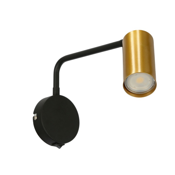 Tina Lampa Kinkiet Czarno Złoty 1X15W Gu10 Candellux