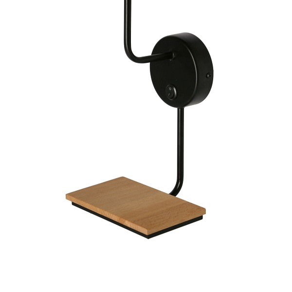 Keto Lampa Kinkiet Czarny 1X40W E14 Abażur Czarny Z Włącznikiem Candellux