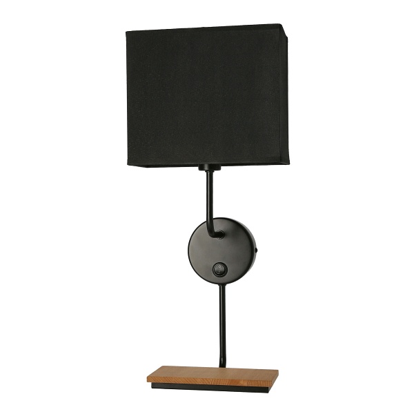 Keto Lampa Kinkiet Czarny 1X40W E14 Abażur Czarny Z Włącznikiem Candellux