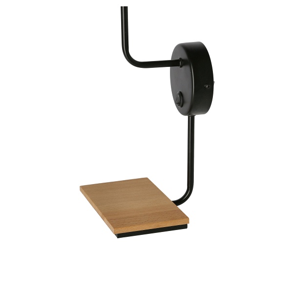 Keto Lampa Kinkiet Czarny 1X40W E14 Abażur Czarny Z Włącznikiem Candellux