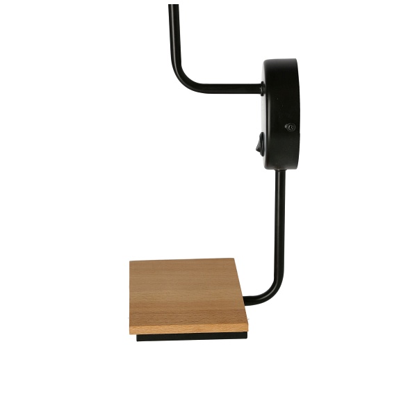 Keto Lampa Kinkiet Czarny 1X40W E14 Abażur Czarny Z Włącznikiem Candellux