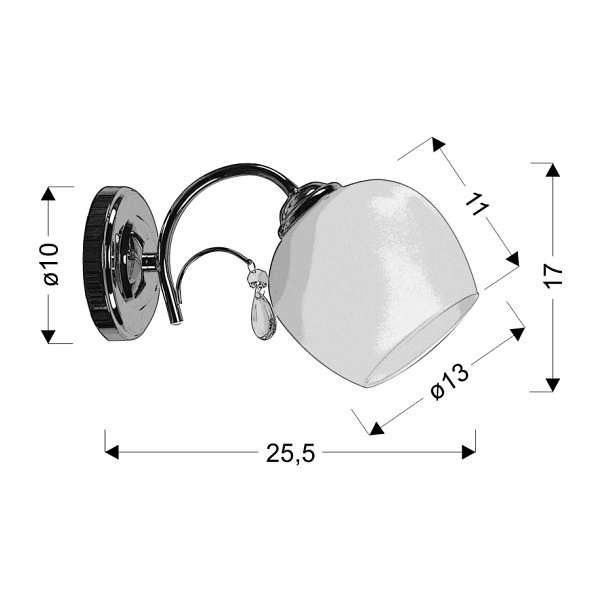 Zachera Lampa Kinkiet 1X40W E27 Biały Candellux