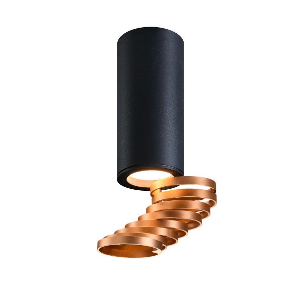 Tuba Lampa Sufitowa 1X15W Gu10 6/20 Złoty+Czarny Candellux