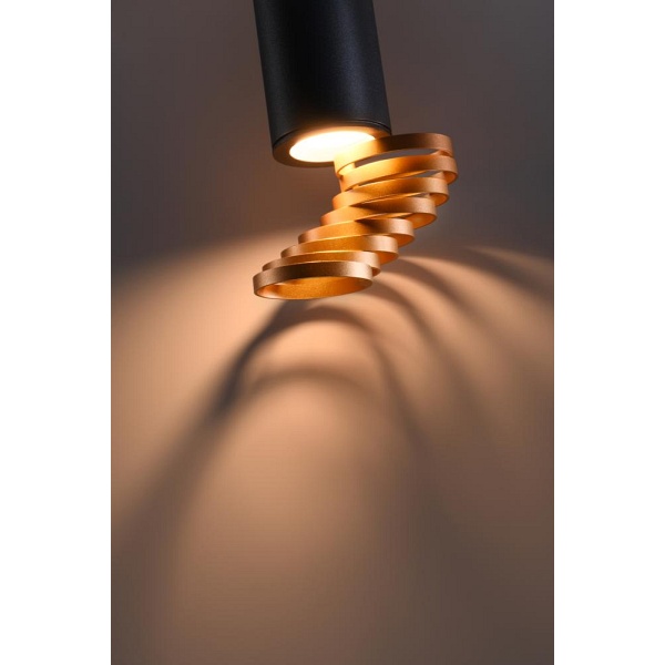 Tuba Lampa Sufitowa 1X15W Gu10 6/20 Złoty+Czarny Candellux