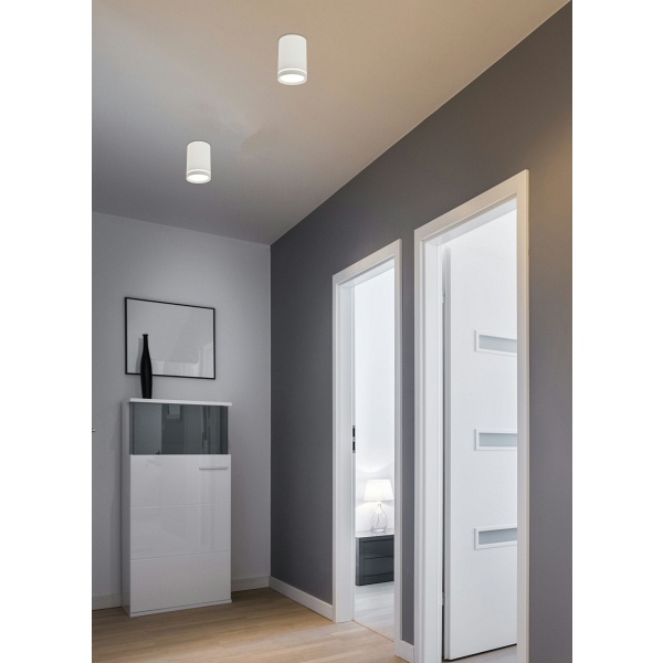 Lampa Sufitowa Tuba 1X15W Gu10 6,8/10 Biały Mat Candellux