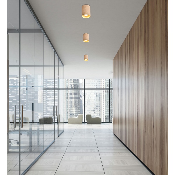 Tuba Lampa Sufitowa 1X15W Gu10 7,9/10 Drewniany Candellux