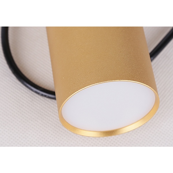 Lampa Wisząca Tuba 1X15W Gu10 5,8/30 Czarno Złoty Candellux