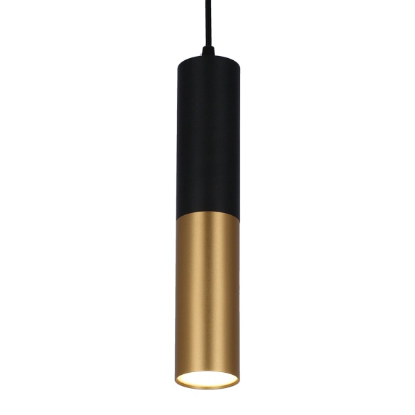 Lampa Wisząca Tuba 1X15W Gu10 5,8/30 Czarno Złoty Candellux